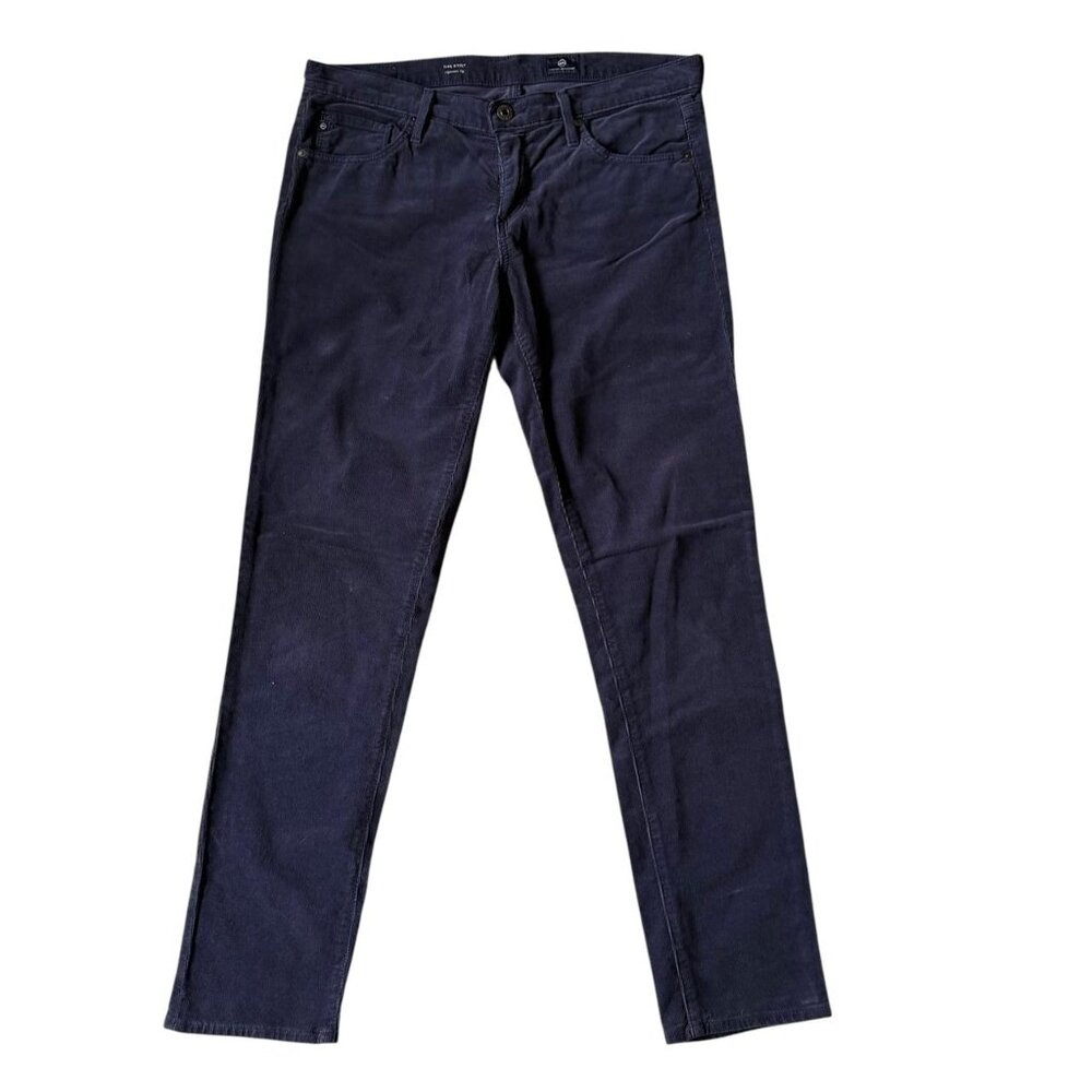 AG Adriano Goldschmied Jeans Women Stilt Cigarette Leg 29R Black Corduroy